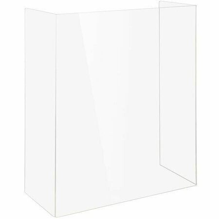 BON CHEF 90180 26'' x 11'' x 36'' Clear Acrylic Standalone Hostess Stand Health Safety Shield 20190180